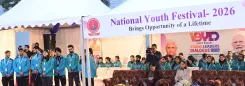 Did J&K L-G Flag Off a 53-Member Youth Team for the 29th National Youth Festival?
