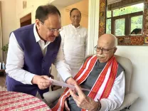 JP Nadda visits Advani at Apollo Hospital amid chest infection