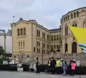 Kashmiri diaspora protests outside Norway Parliament over PoK crackdown
