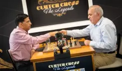 Kasparov takes 5-point lead as Vishy Anand loses on time on Day 2 of The Clutch Chess