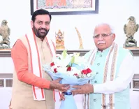 Khattar Meets Haryana CM Nayab Saini, Discusses Current Affairs