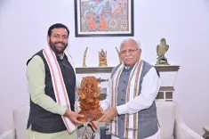 Khattar meets Haryana CM Nayab Saini, discusses state affairs