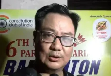 किरेन रिजिजू ने किया छठी राष्ट्रीय सांसद बैडमिंटन चैंपियनशिप का उद्घाटन, सांसदों में दिखा खेल-सौहार्द