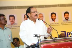 Kishan Reddy Congratulates Author at Venkaiah Naidu Event