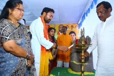 Kishan Reddy Distributes Clothes to Sanitation Workers in Hyderabad