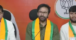 Kishan Reddy Holds Live Press Meet at BJP Hyderabad Office