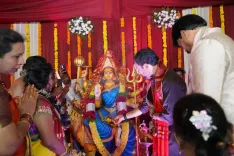 Kishan Reddy joins Bathukamma celebrations in Amberpet