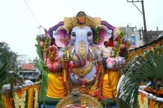 Kishan Reddy joins Ganesh Nimajjanam procession in Kachiguda