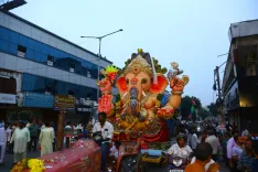 Kishan Reddy joins Ganesh Visarjan at Koti, Hyderabad