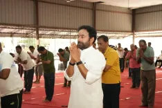 Kishan Reddy joins IDY 2026 yoga event at Chennai school