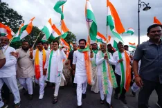 Kishan Reddy joins Tiranga Yatra at Tank Bund, Hyderabad