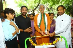 Kishan Reddy Opens Open Gym at Khairatabad, Hyderabad