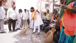 Kishan Reddy Reviews SIR Progress in Golnaka, Joins Sanitation Drive