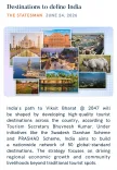 Kishan Reddy shares article on tourism as India's identity