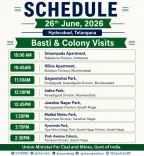Kishan Reddy shares Hyderabad schedule for June 26