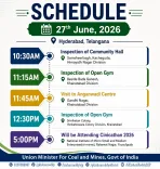 Kishan Reddy Shares Hyderabad Schedule for June 27
