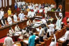 Karnataka Assembly disrupted over tribal welfare scam, BJP-JD-S demand Nagendra's exit