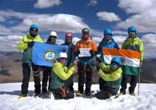 लद्दाख में NIAMS के 20 पर्वतारोहियों ने 23 दिन में 6,000 मीटर+ की 20 अछूती चोटियाँ फतह कीं
