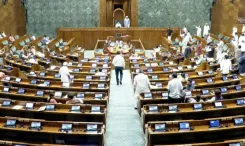 Lok Sabha adjourned for day after third disruption by Opposition MPs