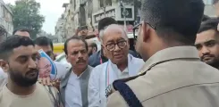 क्या इंदौर के सीतलामाता बाजार में दिग्विजय सिंह के दौरे पर हुआ हंगामा?