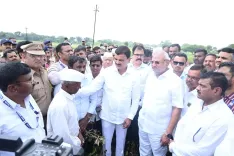 Maharashtra Agriculture Minister inspects drought-hit crops in Sangamner, Ahilyanagar