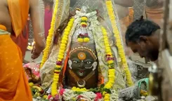 महाअष्टमी पर उज्जैन में बाबा महाकाल का देवी स्वरूप शृंगार, चांदी-स्वर्ण आभूषणों से भव्य दर्शन