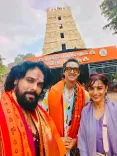 Mahabharat actors visit Mallikarjuna Jyotirlinga during Sawan