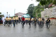 Mandaviya Cycles with IAS Probationers at LBSNAA Mussoorie