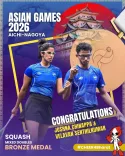 Mandaviya hails Joshna, Velavan's Asian Games squash bronze
