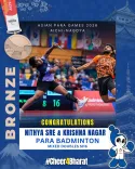 Mandaviya hails Para Games bronze for Nithya Sre, Krishna Nagar