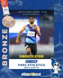 Mandaviya Hails Sandeep's Bronze in Men's 100m T44 at Asian Para Games 2026