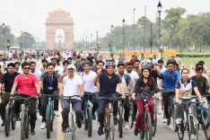 Mandaviya joins #SundaysOnCycle to boost Fit India Movement