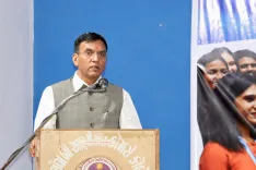 Mandaviya joins Yuva Samvad at Gondal college, backs Viksit Bharat