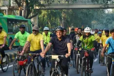How is Mandaviya Leading ‘Sundays on Cycle’ in New Delhi with Doctors and Health Professionals?