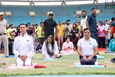 Mandaviya marks International Yoga Day with call for stability and strength