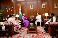 Manipur CM Calls on Finance Minister Sitharaman