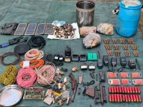 Maoist arms cache seized in Bijapur forest op, 8 kg gelatin recovered