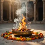 CM Dhami Performs Havan and Kanya Pujan on Mahanavami