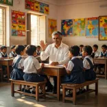 CM Fadnavis turns teacher, tells kids: 'Struggles will come, don't fear'