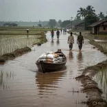 CM Himanta visits flood-hit Darrang to review relief