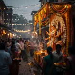 CM Manik Saha Joins Durga Puja Pandal Walk at Skylark Club