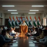 CM Vishnu Deo Sai holds press meet at BJP office in Raipur