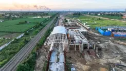 मोदीपुरम में नमो भारत के डिपो पर तीव्र गति से कार्य जारी, मेट्रो स्टेशन भी हो रहा तैयार