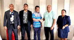 MoS Margherita meets Nauru, Fiji, Tuvalu, Palau, Tonga leaders at 55th PIF Summit