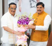 MP CM Mohan Yadav Calls on Union Jal Shakti Minister C.R. Patil