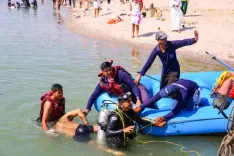 Narmada River sweeps away father and son at Jabalpur ghat, search on