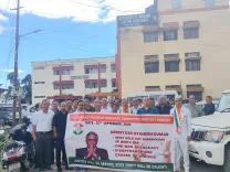 मुख्य चुनाव आयुक्त ज्ञानेश कुमार के खिलाफ नागालैंड कांग्रेस का कोहिमा में प्रदर्शन, इस्तीफे की मांग