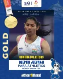 Nadda hails Deepthi Jeevanji's gold at Asian Para Games 2026