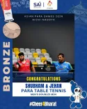 Nadda hails India's first para table tennis medal at Asian Para Games 2026