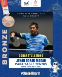 Nadda Hails Jehan Madan's Bronze at Asian Para Games 2026